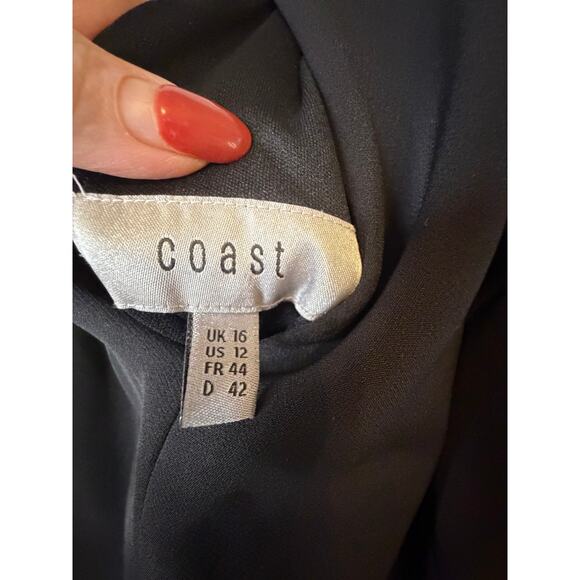 Coast Black and White Fabian Print Maxi Dress - US Size 12 - Picture 7 of 16